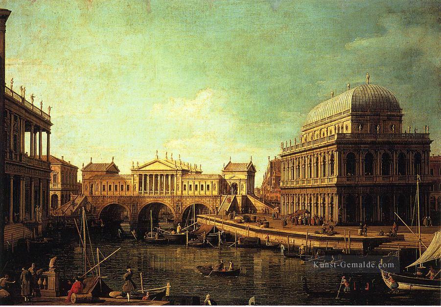 Basilika di vecenza und die ponte de rialto Canaletto Venedig Ölgemälde